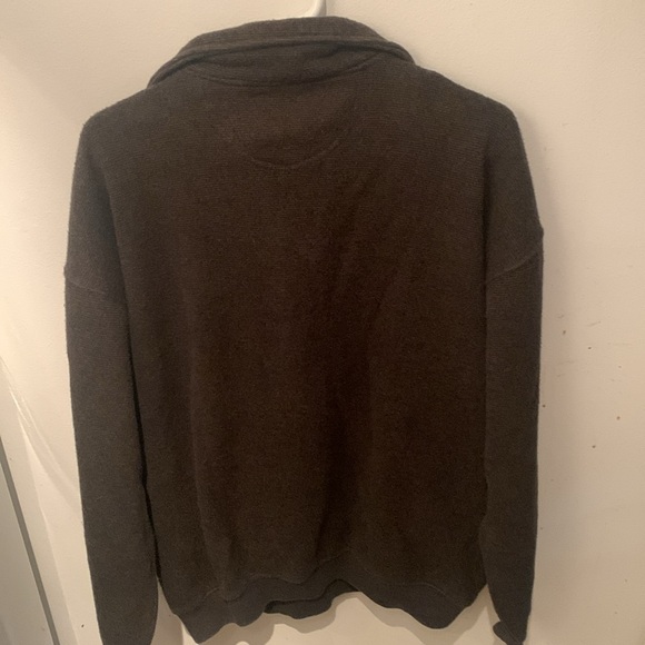 Fantastic Chocolate Brown Big Dogs Heavy Cotton Blend Quarter Zip SZ Medium 💪 - Picture 5 of 5